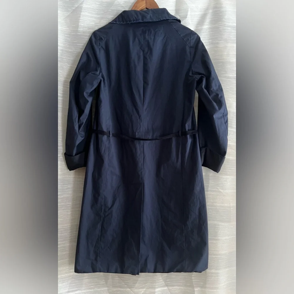 ❌SOLD❌Hannoh Wessel Navy Trench-Style Cotton Coat made in Italy |38 - Picture 3 of 15